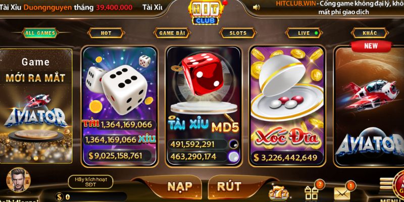 Đăng ký Hit Club trải nghiệm kho game đồ sộ