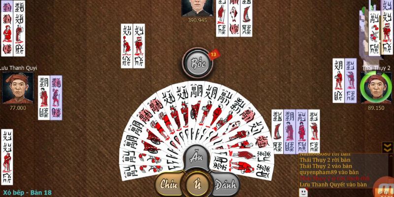 Thao tác chơi bài chắn rất đơn giản